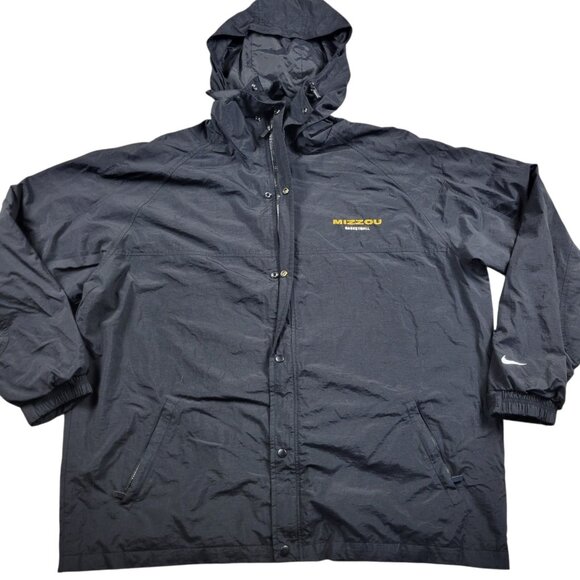 Nike Other - Mizzou Basketball Tigers Jacket Adult 2XL Full Zip Nike Retro Hooded READ